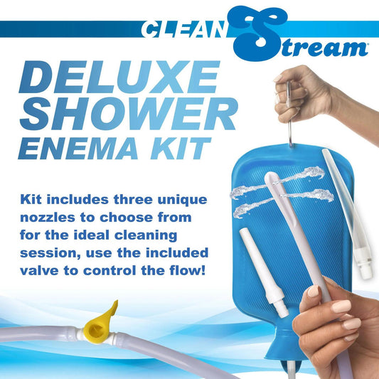 Deluxe Shower Enema Kit - Blue - Love It Wet