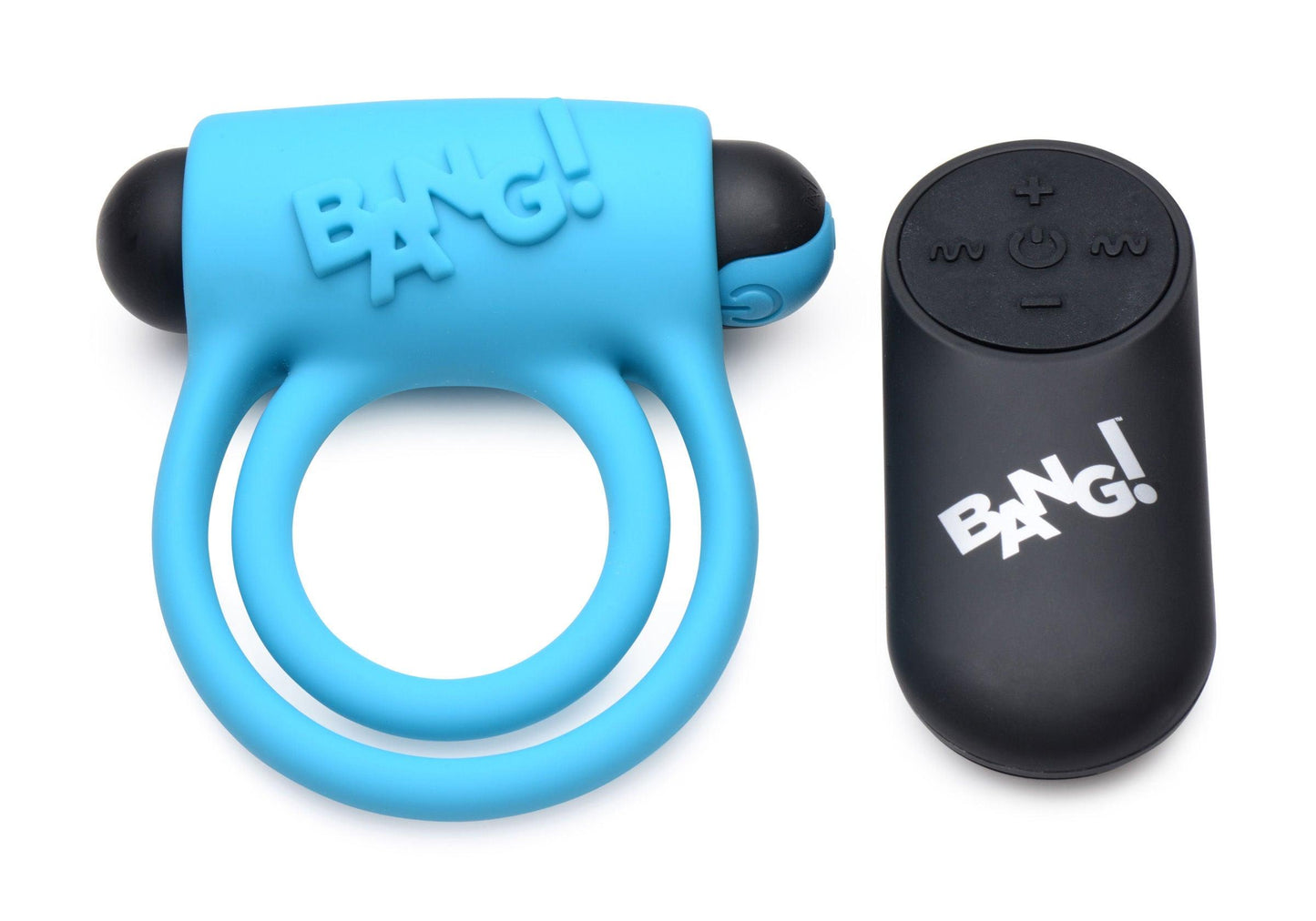 Bang - Silicone Cock Ring and Bullet With Remote Control - Black - Love It Wet