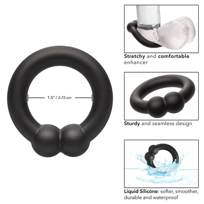 Alpha Liquid Silicone Muscle Ring - Black - Love It Wet