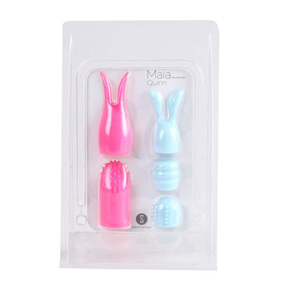 Quinn 5 Piece Silicone Attachments - Pink/blue - Love It Wet