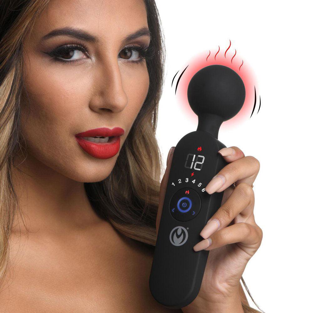 Thunder Wand 72x Silicone Heating Wand Massager - Black - Love It Wet