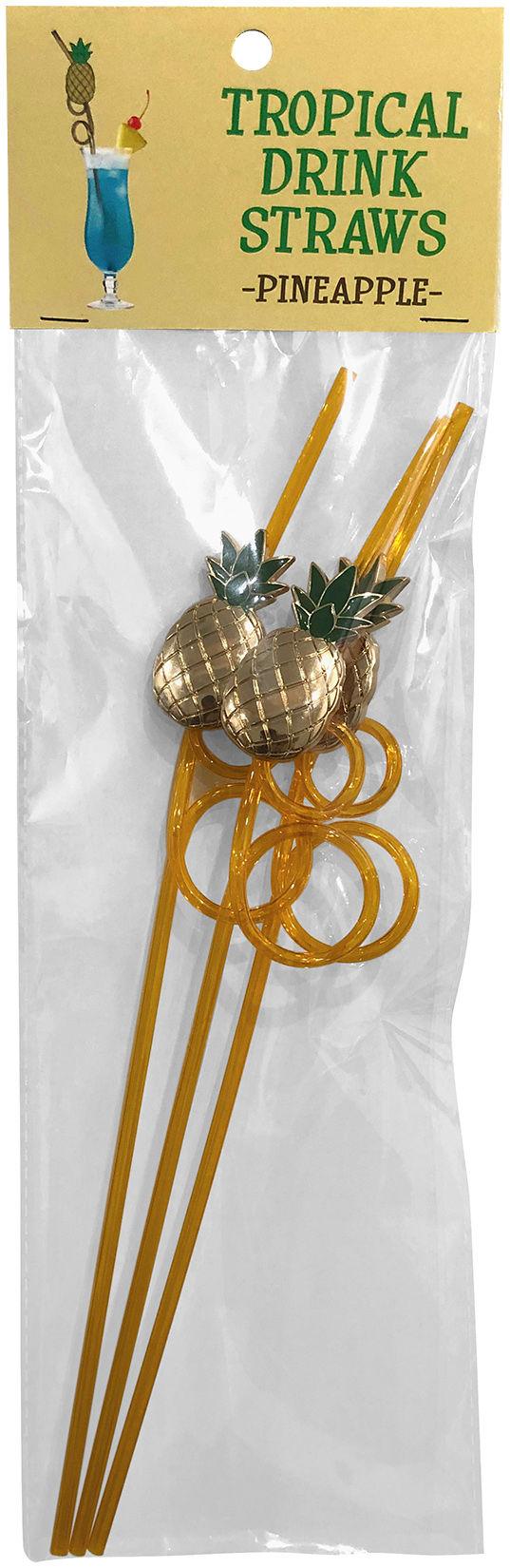 Tropical Drinking Straws - Pineapple - 3 Pack - Love It Wet