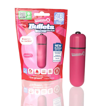 Screaming O 4b - Bullet - Super Powered One Touch Vibrating Bullet - Grape - Love It Wet