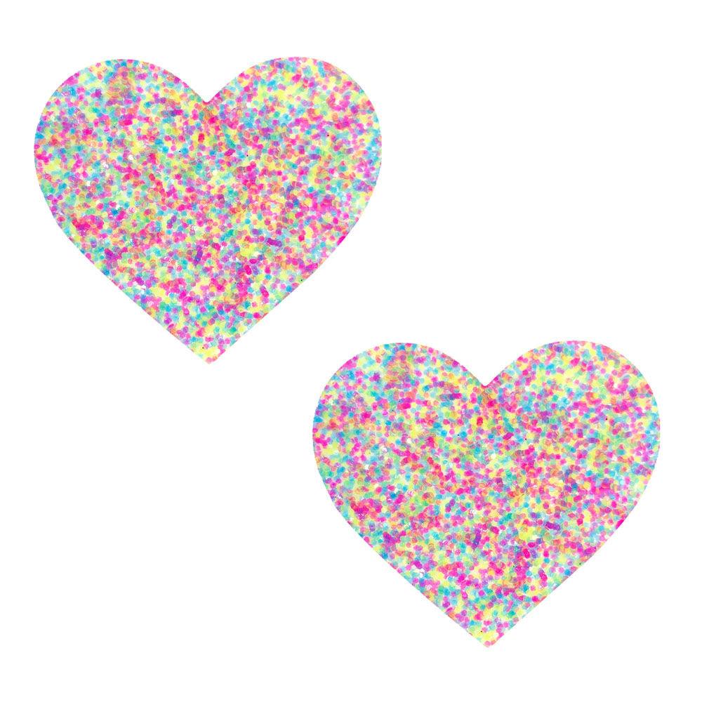 Sprankles Neon Blacklight Glitter I Heart U Nipztix Pasties - Love It Wet