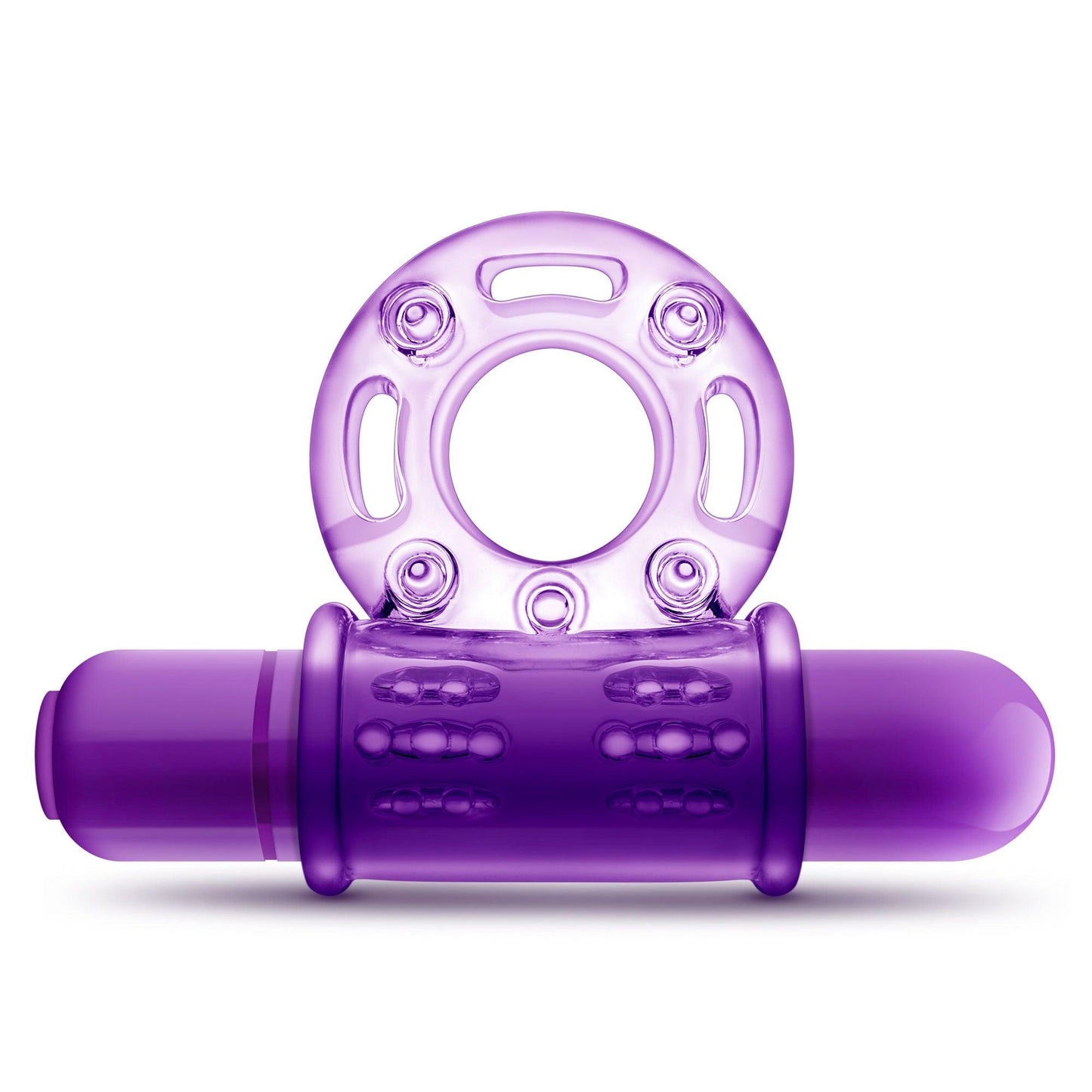 Play With Me - Couples Play - Vibrating Cock Ring - Purple - Love It Wet