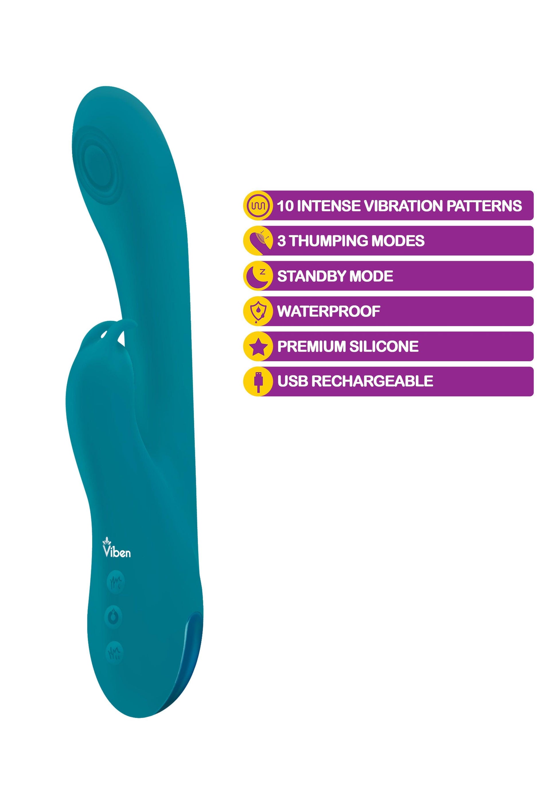 Razzle - Ocean - Rechargeable Thumping G-Spot Rabbit - Love It Wet