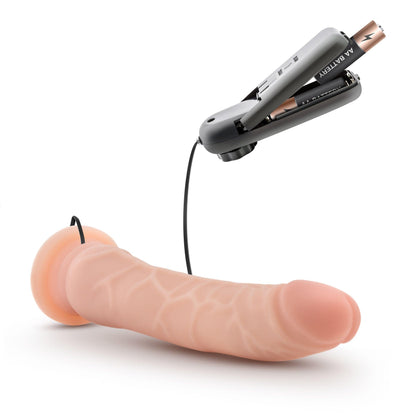 Dr. Skin - 8.5 Inch Vibrating Realistic Cock With Suction Cup - Vanilla - Love It Wet