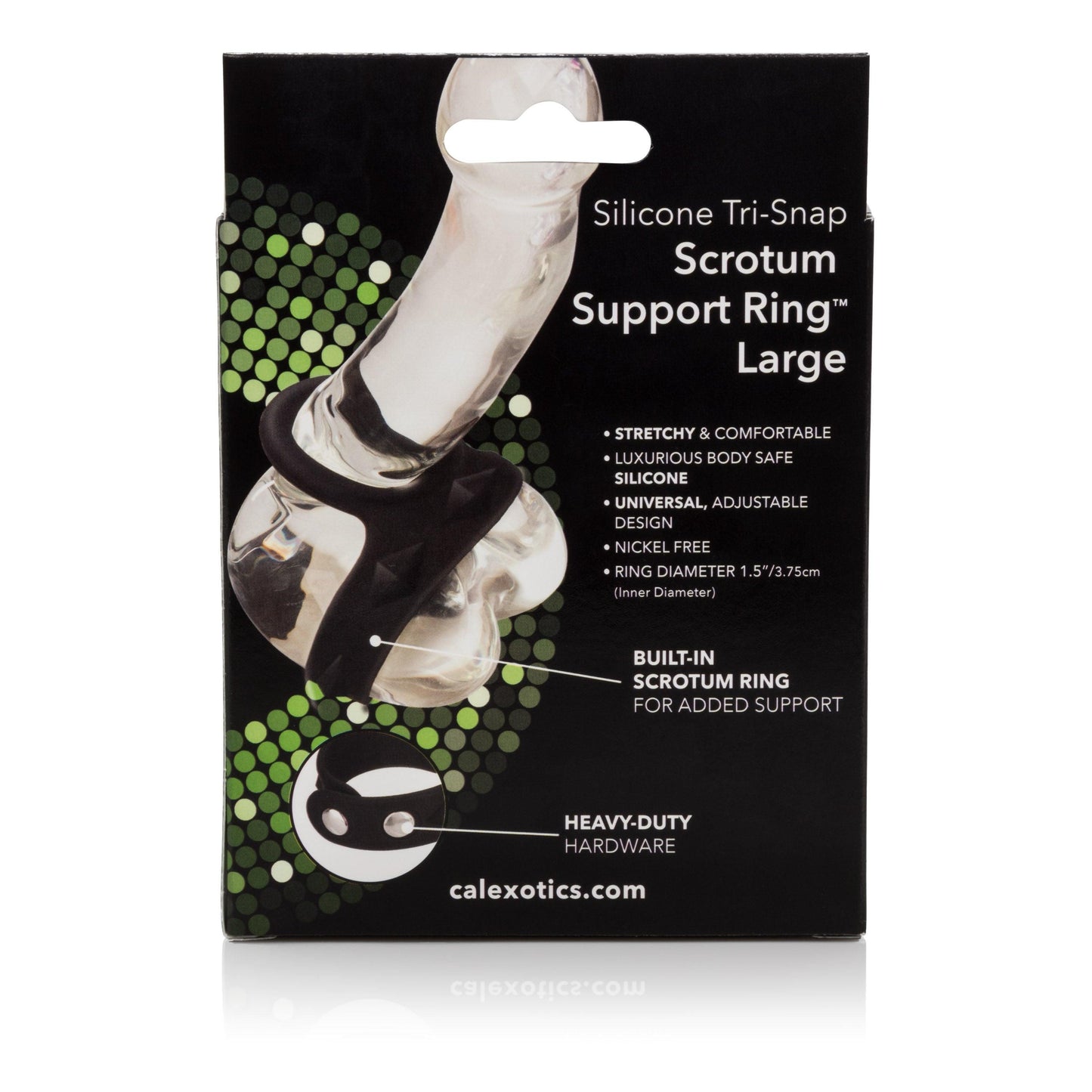 Silicone Tri-Snap Scrotum Support Ring - Large - Love It Wet