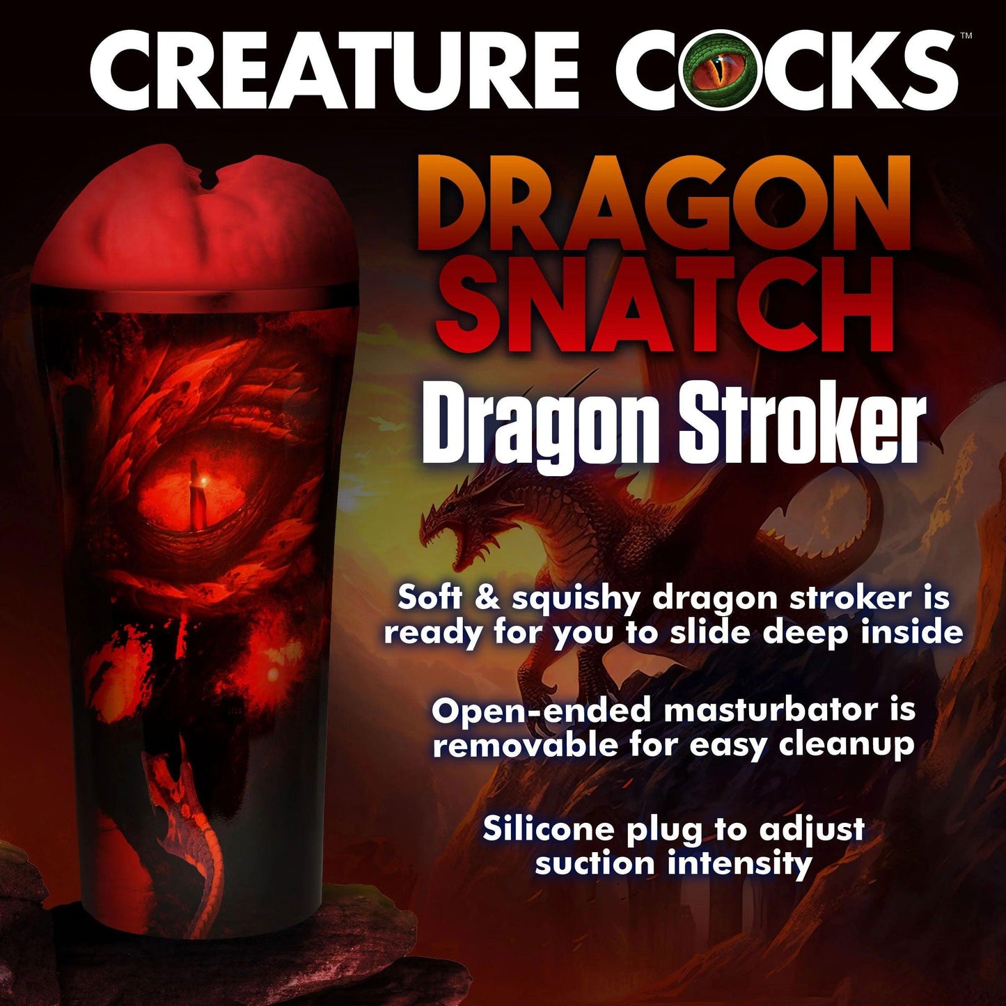 Dragon Snatch Dragon Stroker - Red - Love It Wet