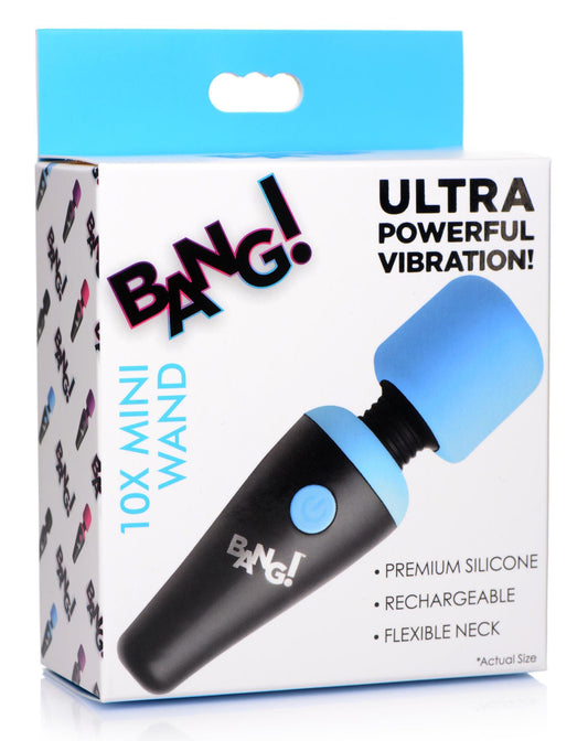 10x Vibrating Mini Silicone Wand - Blue - Love It Wet