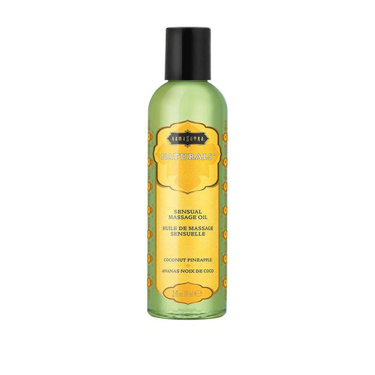 Naturals Massage Oil - Coconut Pineapple - 2 Fl Oz (59 ml) - Love It Wet