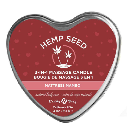 Hemp Seed 3-in-1 Massage Candle - Mattress Mambo Mattress Mambo - 4oz - Love It Wet