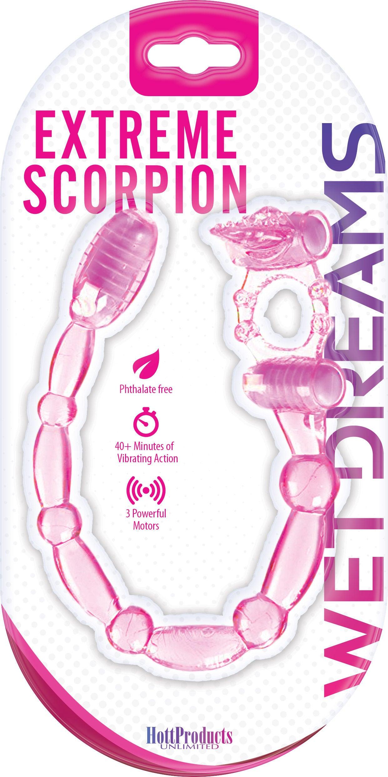 Super Xtreme Vibe Scorpion With Dual Stinger Anal Vibe - Magenta - Love It Wet