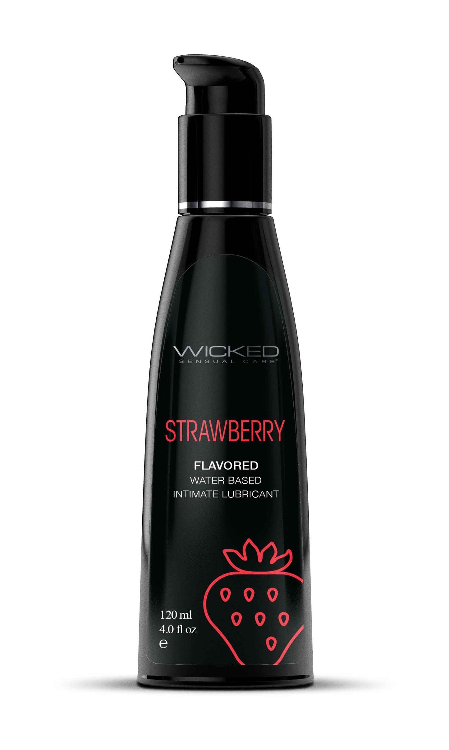 Aqua Strawberry Flavored Water Based Intimate Lubricant - 1 Fl. Oz. - Love It Wet