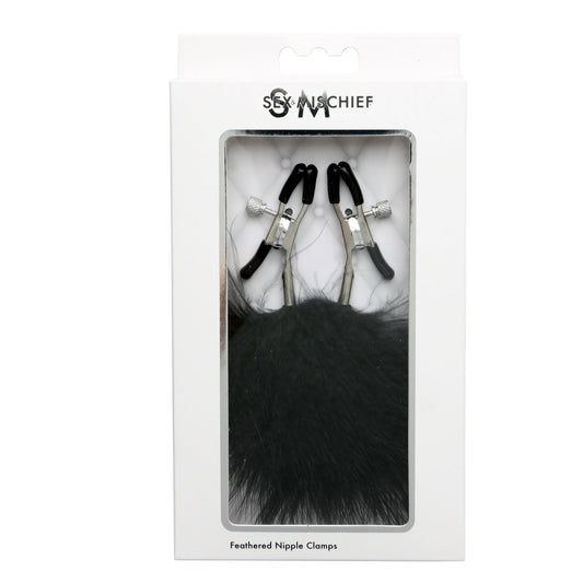 Sex and Mischief Feathered Nipple Clamps - Love It Wet