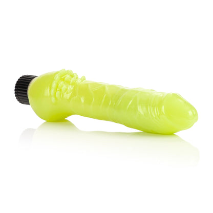 Glow-in-the-Dark Jelly Penis Vibe 7 Inches - Green - Love It Wet