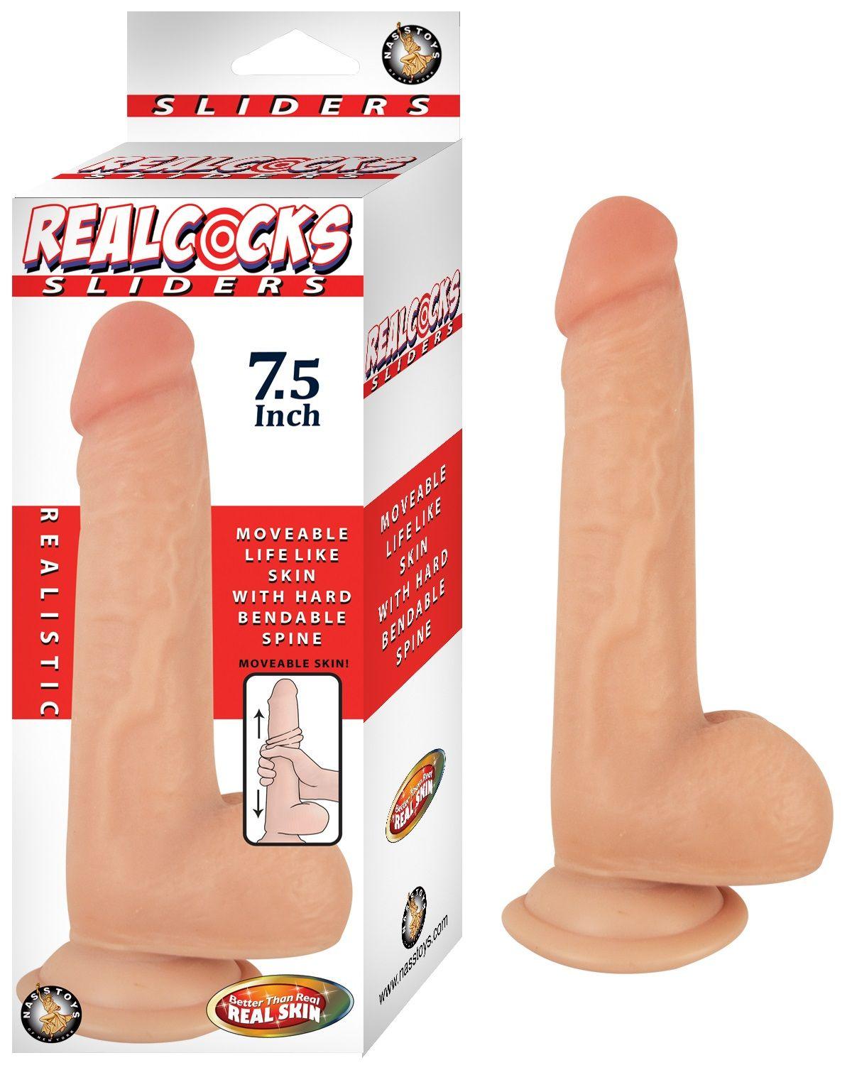 Realcocks Sliders - 7.5 Inch - Flesh - Love It Wet