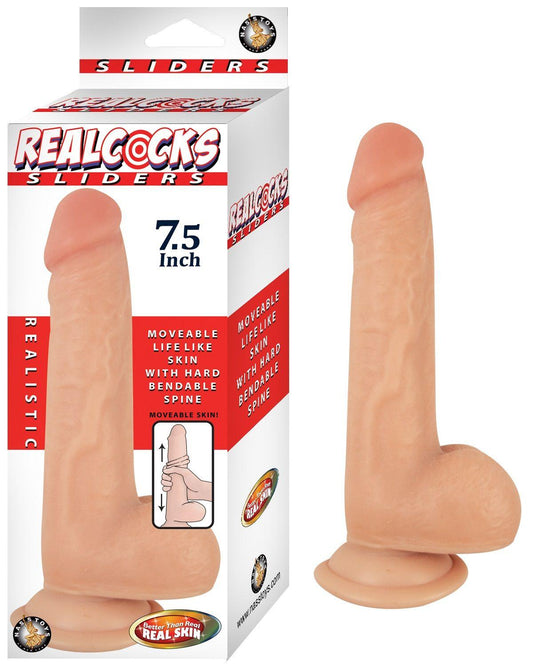 Realcocks Sliders - 7.5 Inch - Flesh - Love It Wet