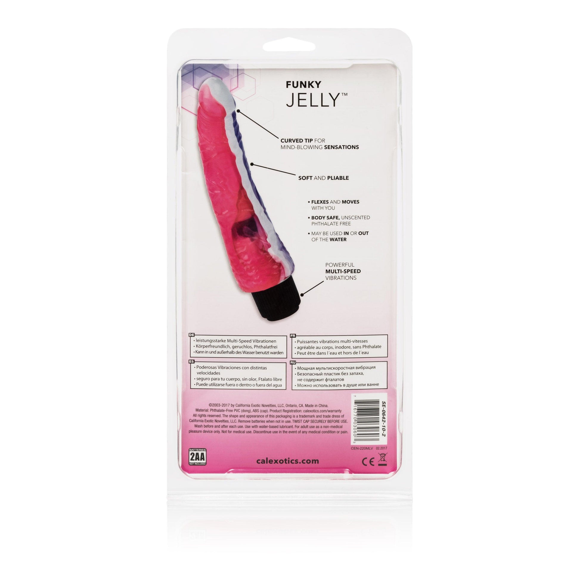 Funky Jelly Vibe 7.5 Inches - Pink/purple - Love It Wet