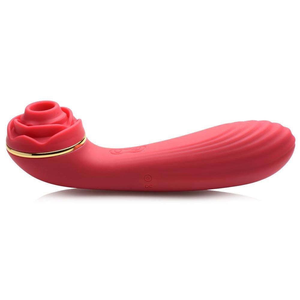 Bloomgasm Passion Petals 10x Suction Rose Vibrator - Red - Love It Wet