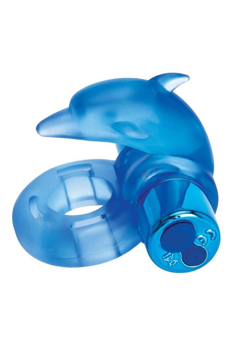 Bodywand Rechargeable Dancing Dolphin Ring - Blue - Love It Wet