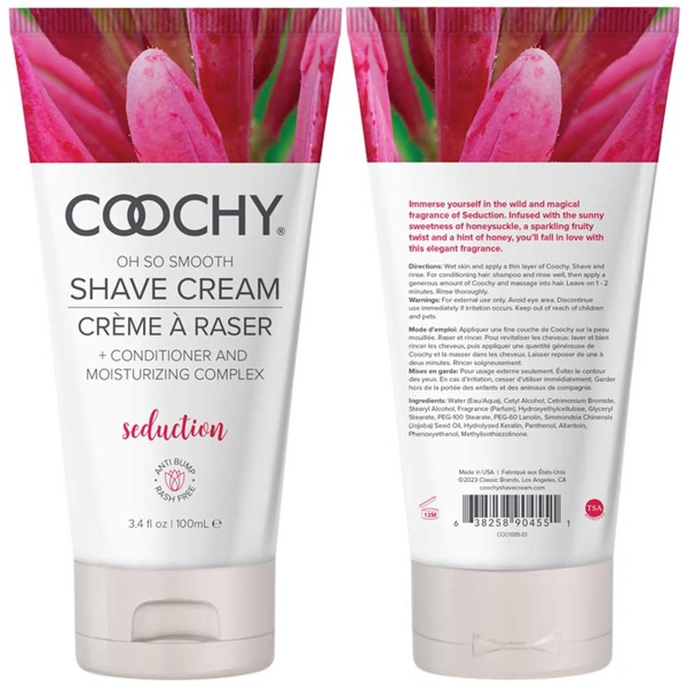 Coochy Oh So Smooth Shave Cream - Seduction - 3.4 Oz - Love It Wet