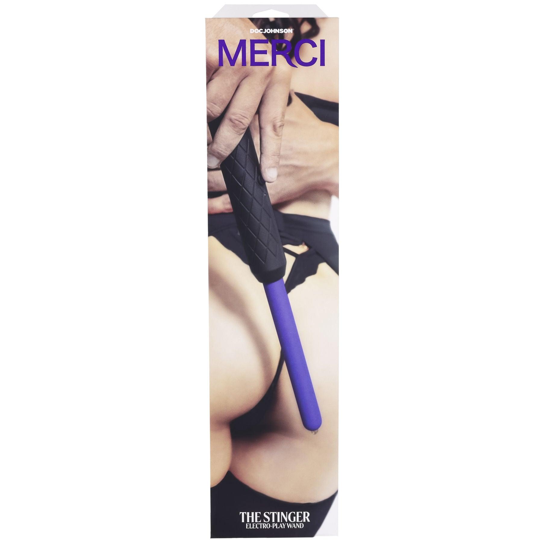 Merci - the Stinger - Electroplay Wand - Black/violet - Love It Wet