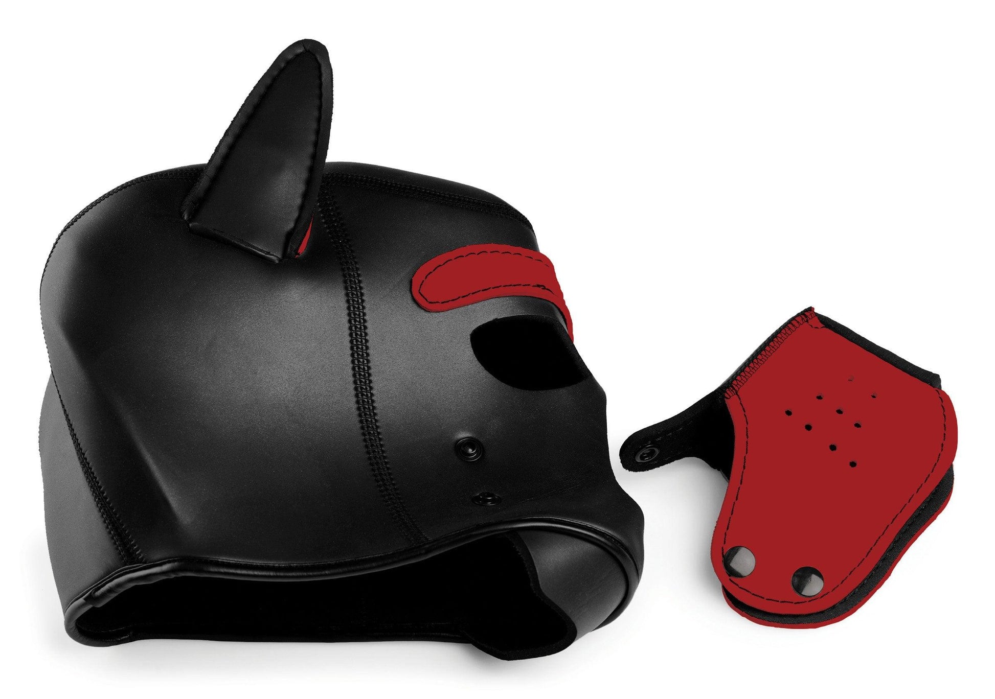 Spike Neoprene Puppy Hood - Red - Love It Wet