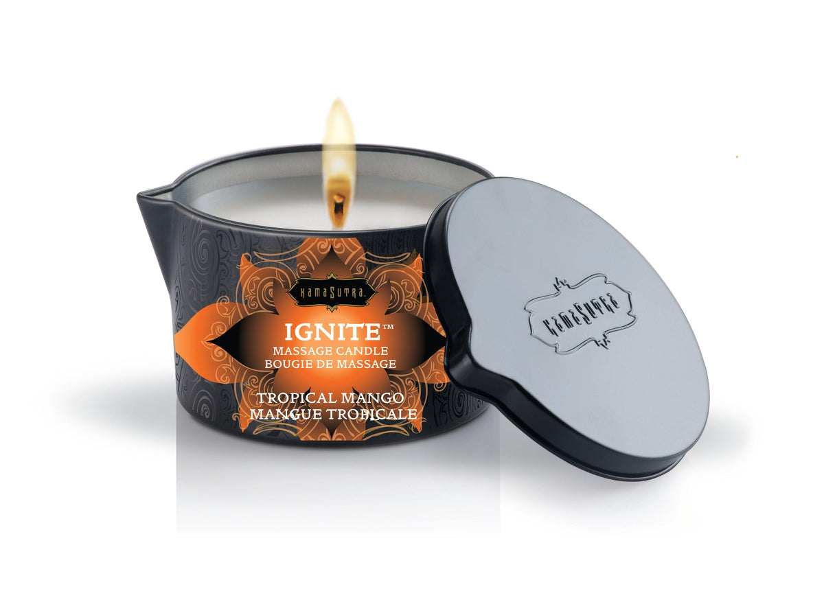 Ignite Tropical Mango Massage Candle - 6 Oz. - Love It Wet