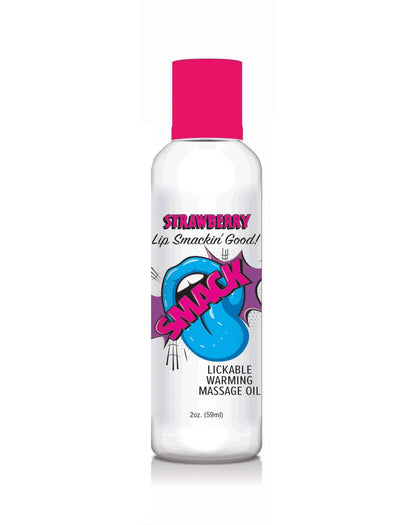 Smack Warming and Lickable Massage Oil - Strawberry 2 Oz - Love It Wet