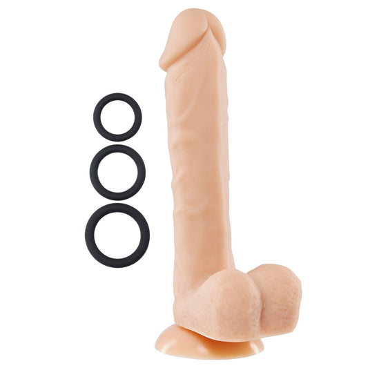 9 Inch Silicone Pro Odorless Dong - Flesh - Love It Wet