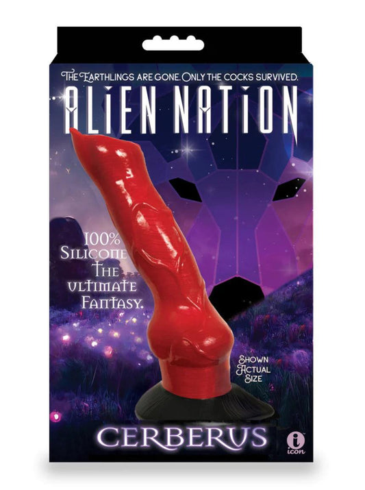 Alien Nation Cerberus Silicone Creature Dildo - Red - Love It Wet