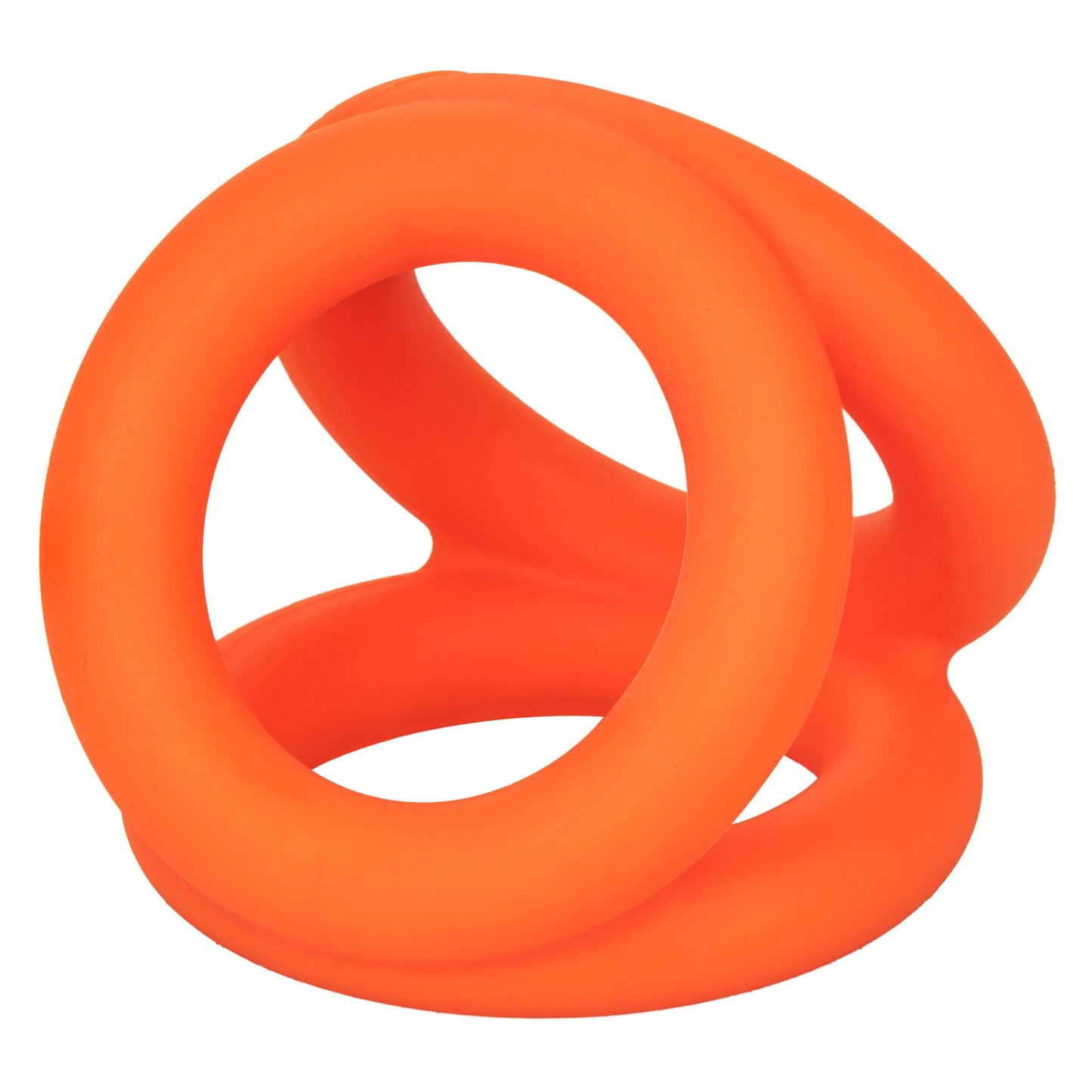 Alpha Liquid Silicone Tri-Ring - Orange Orange - Love It Wet