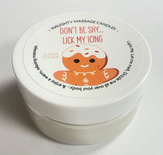 Don't Be Shy Lick My Icing Massage Candle - Sugar Cookie 1.7 Oz - Love It Wet