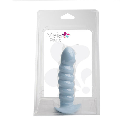 Paris Silicone Ribbed Dong - Blue - Love It Wet