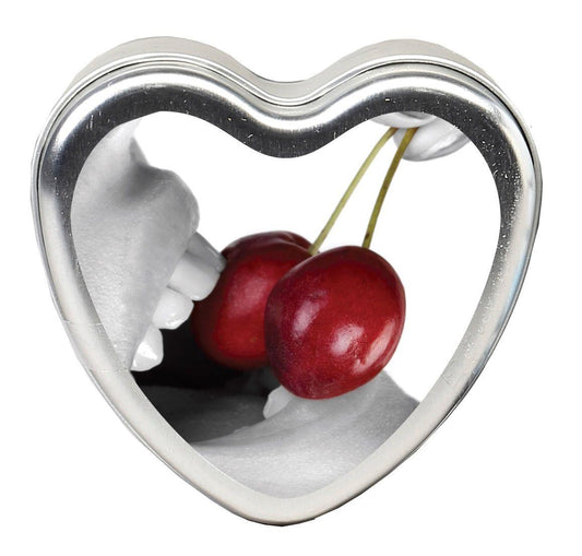 Edible Heart Candle - Cherry - 4 Oz. - Love It Wet