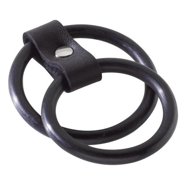 Nitrile Dual Cock Ring - Black - Love It Wet