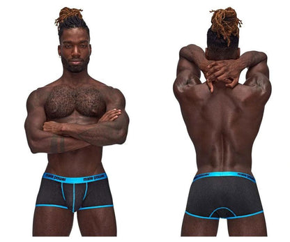 Casanova Uplift Mini Shorts - XL - Black/blue - Love It Wet