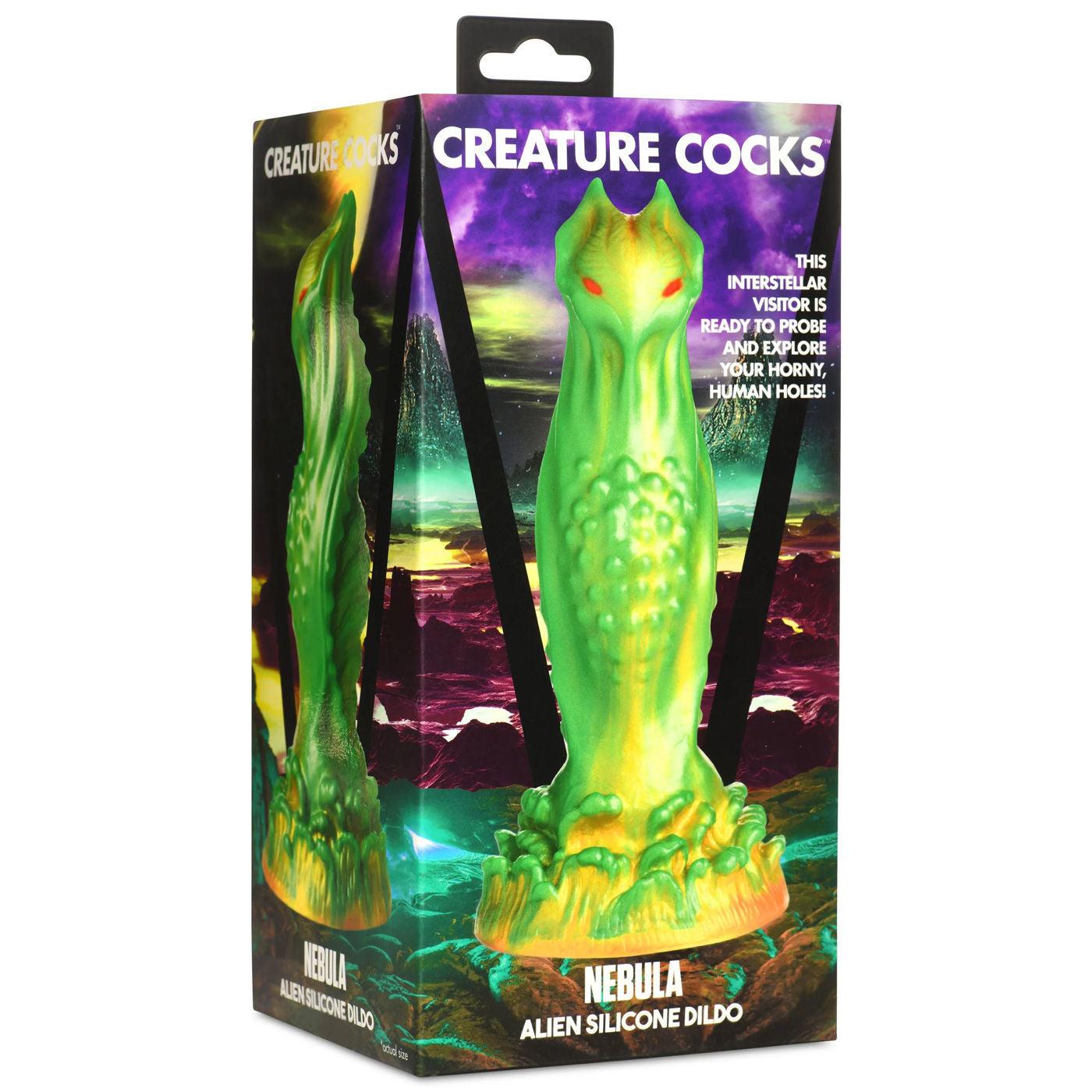 Nebula Alien Silicone Dildo - Green - Love It Wet