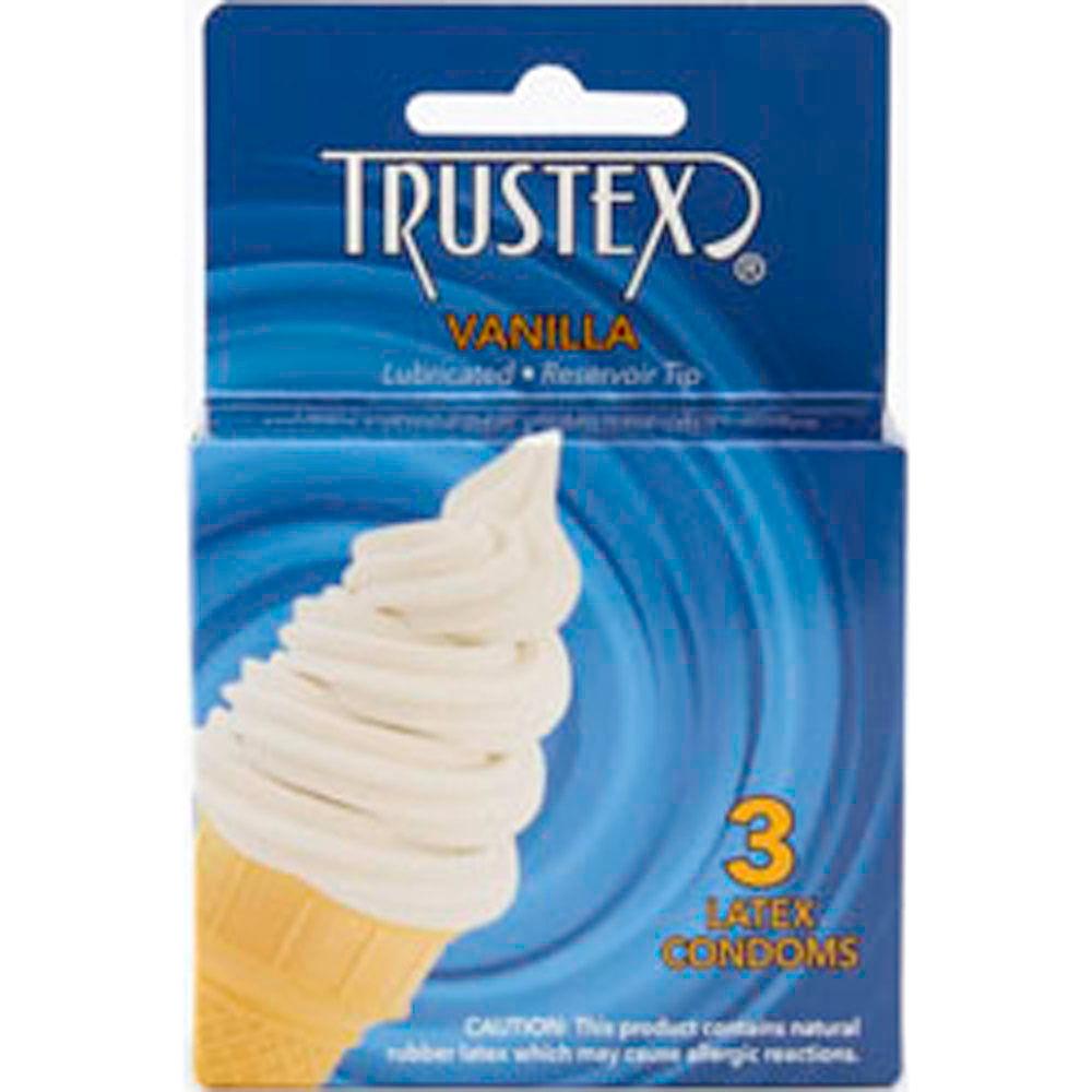 Trustex Flavored Lubricated Condoms - 3 Pack - Chocolate - Love It Wet