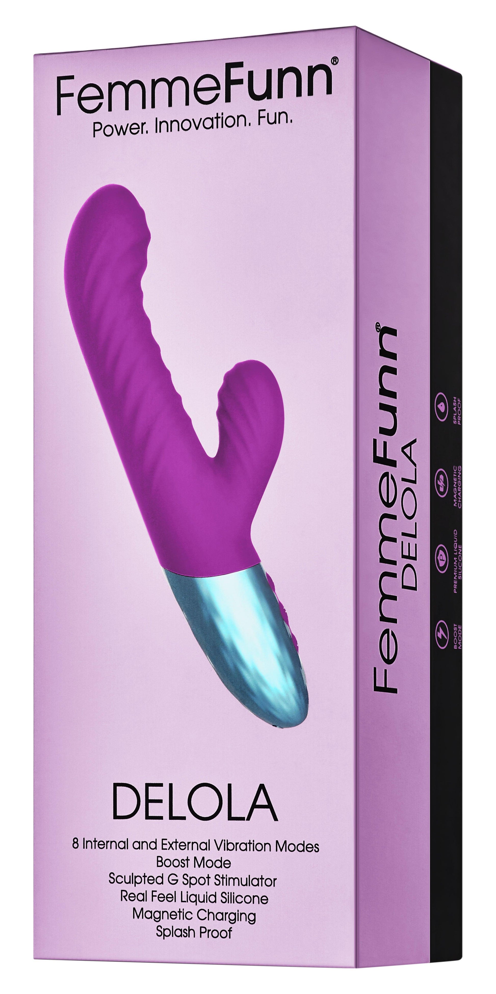 Delola Liquid Silicone Rabbit - Purple - Love It Wet