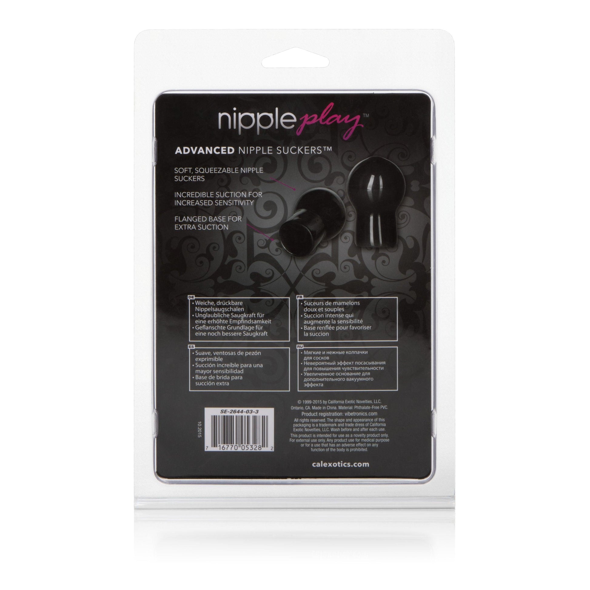 Nipple Play Advanced Nipple Suckers - Black - Love It Wet