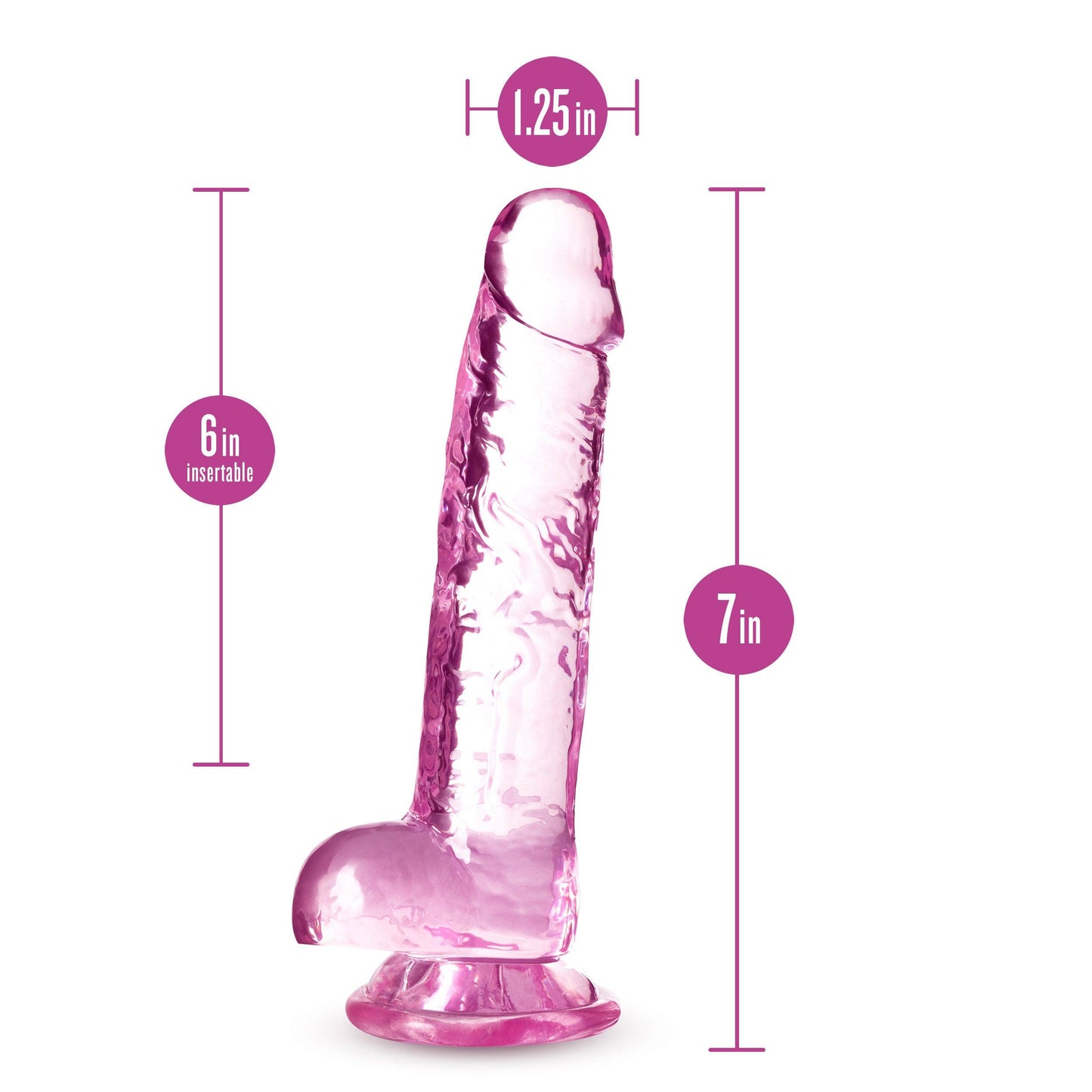 Naturally Yours - 7 Inch Crystalline Dildo - Diamond - Love It Wet