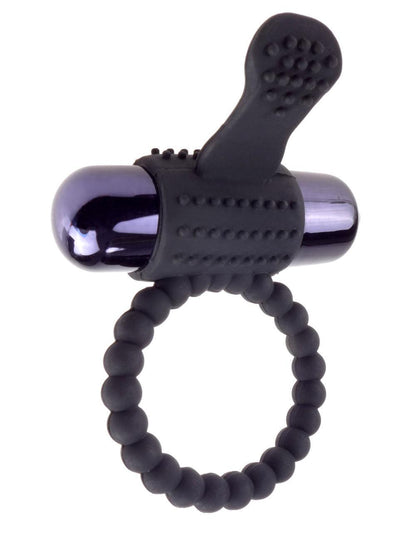 Fantasy C-Ringz Vibrating Silicone Super Ring Black - Love It Wet