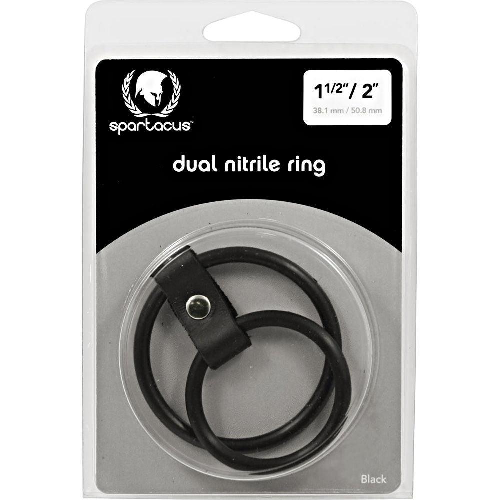 Nitrile Dual Cock Ring - Black - Love It Wet