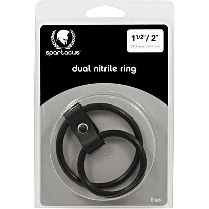 Nitrile Dual Cock Ring - Black - Love It Wet