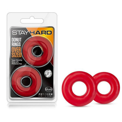 Stay Hard - Donut Rings Oversized - Red - Love It Wet