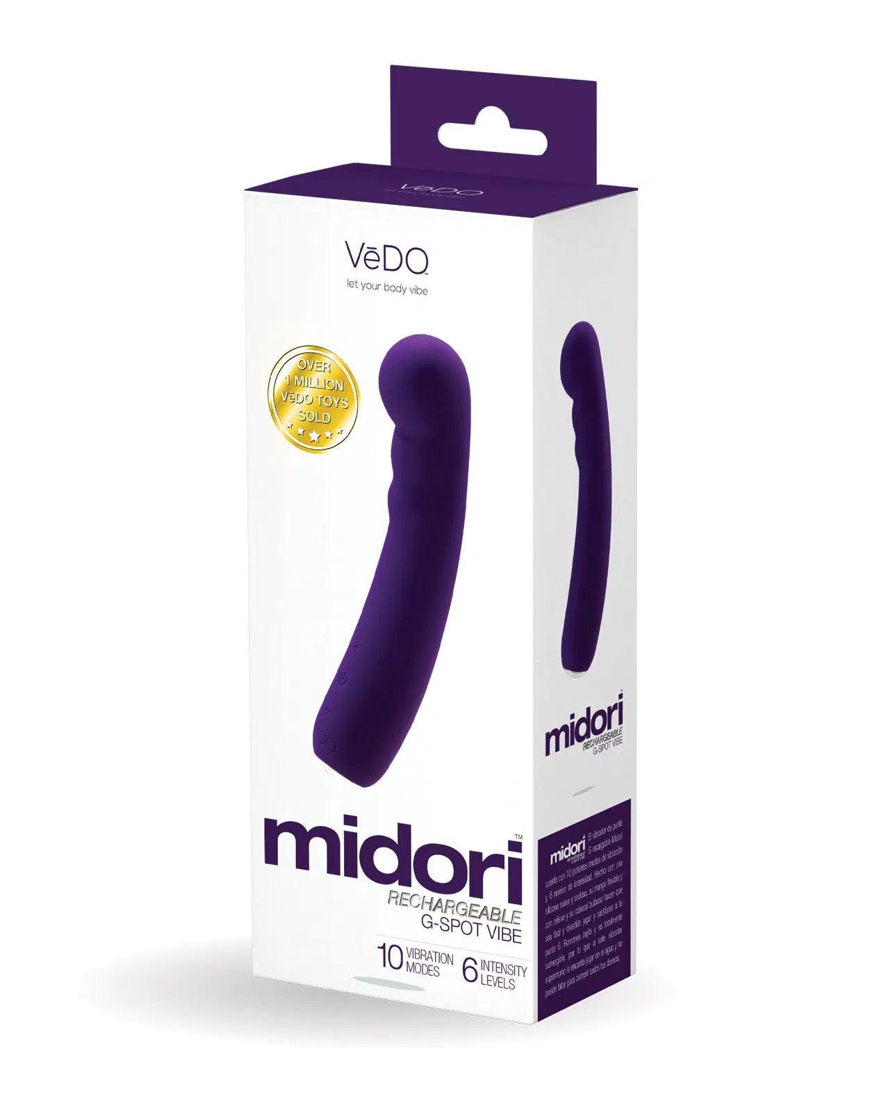 Midori Rechargeable G-Spot Vibe - Just Black - Love It Wet