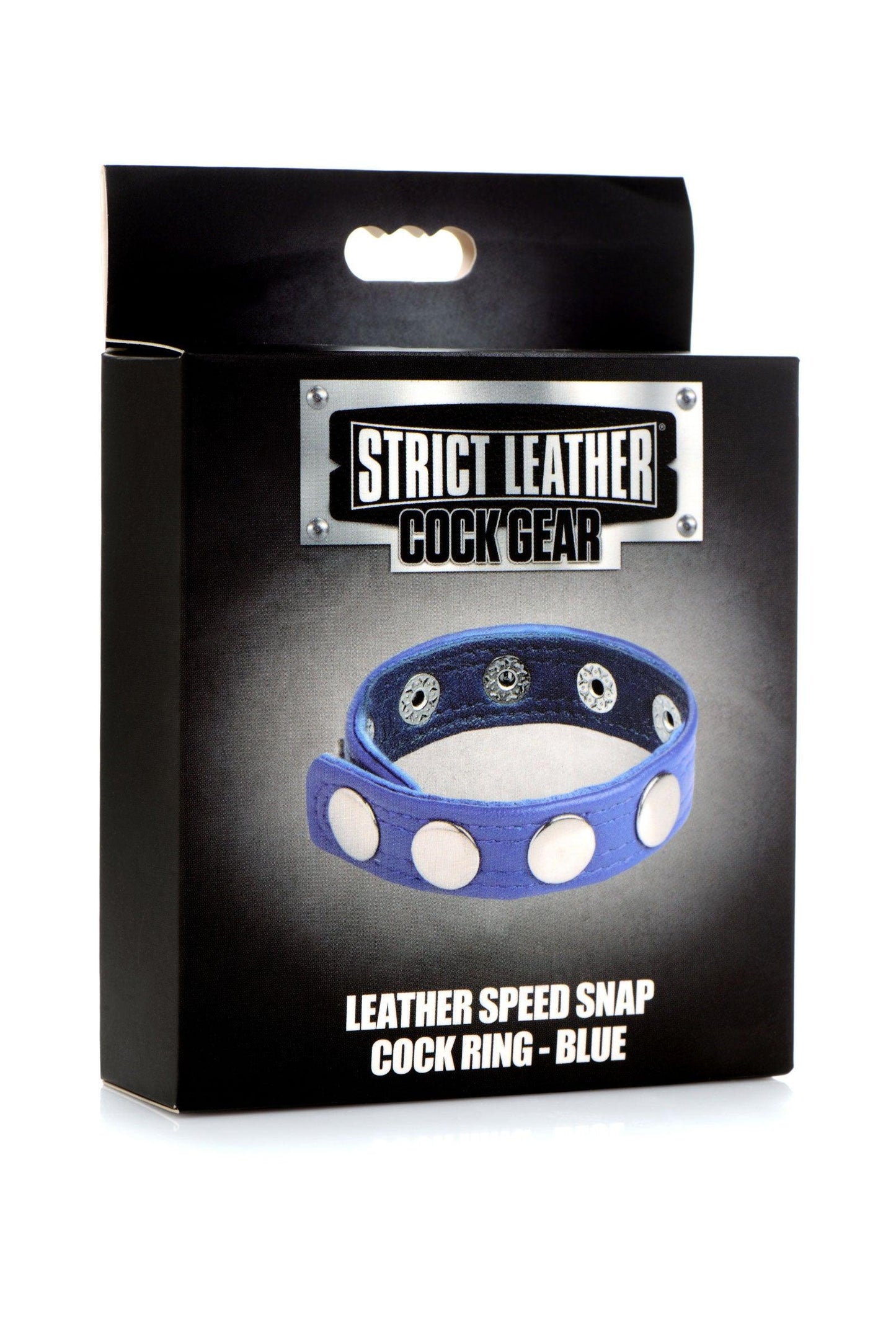 Cock Gear Leather Speed Snap Cock Ring - Black - Love It Wet