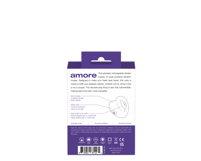 Amore Rechargeable Pleasure Vibe - Black - Love It Wet